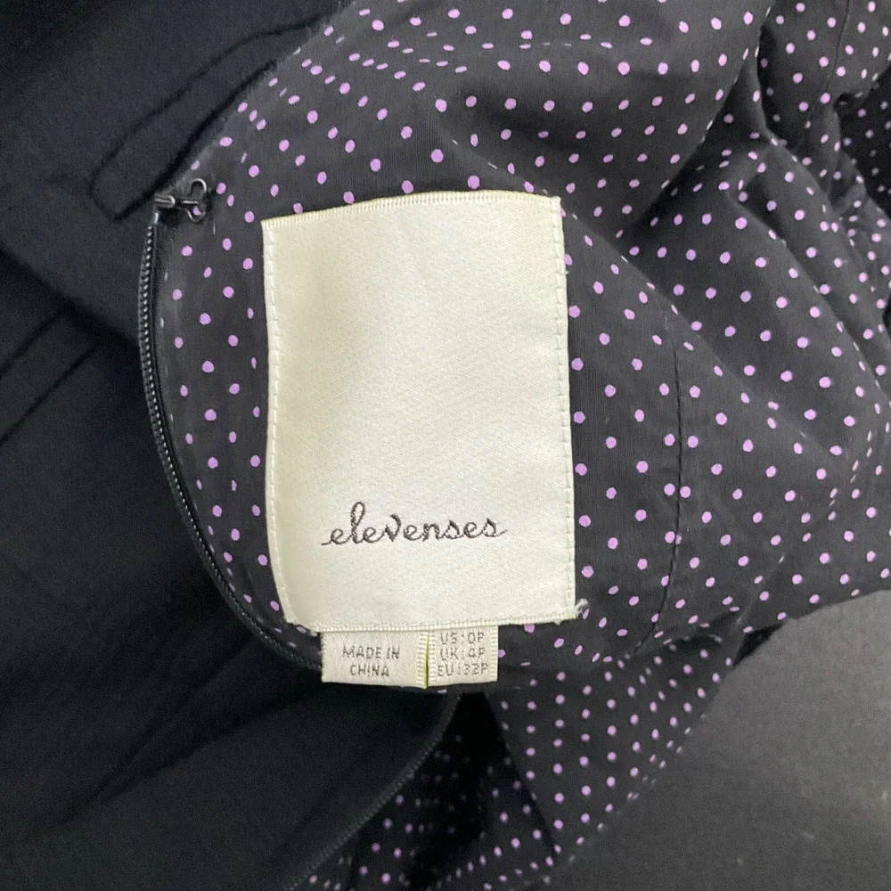 Elevenses‎ Romper Womens 0 Black 100% Cotton Cold Shoulder Pockets Festival Boho